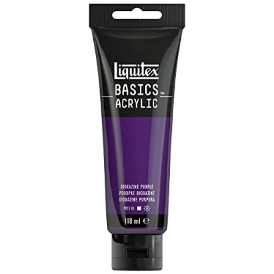 Image of LIQUITEX Basics Acrylic Paint, Dioxazine Purple, 118 ml Tube