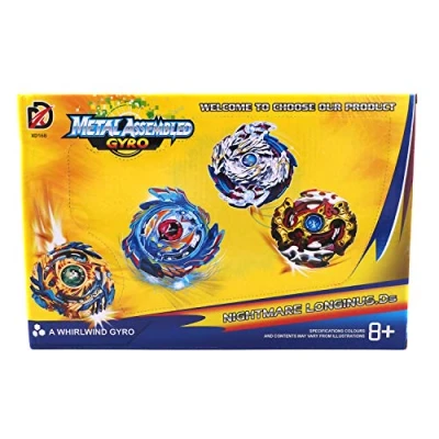 Image of POFET Bey Battle Blade Burst 4D Set With Launcher Battling Tops Spinning Storm Gyro Metal Fusion Top Starter for Kid