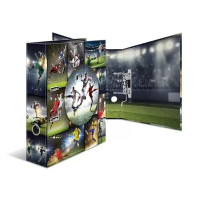 Image of HERMA Lever Arch File Sports with Football Motif, A4, 70 mm Spine, Inner Print, 1 Folder