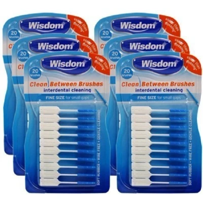 Image of 6X Wisdom Clean Between Interdental Brushes ??Size Fine Blue by