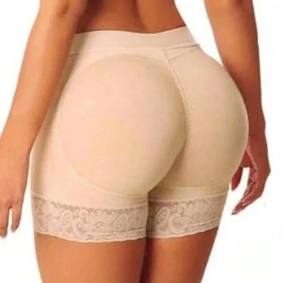 Image of Hanaoops Women Butt Lifter Tummy Control Knickers Hip Enhancer Body Shaper Padded Lace Panties Seamless Shorts Shaping Underwear Slimming Pants Under Dresses Nude