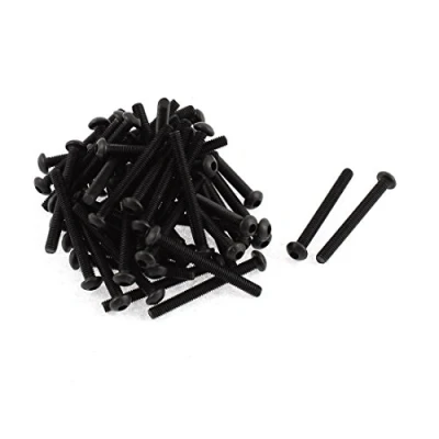 Image of sourcingmap M3x28mm Thread Button Head Hex Socket Cap Screw Bolt 50pcs
