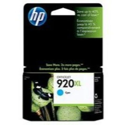 Image of HP 920XL Cyan High Yield Ink Cartridge 8ml for OfficeJet 6000/6500/7000/7500 CD972AE