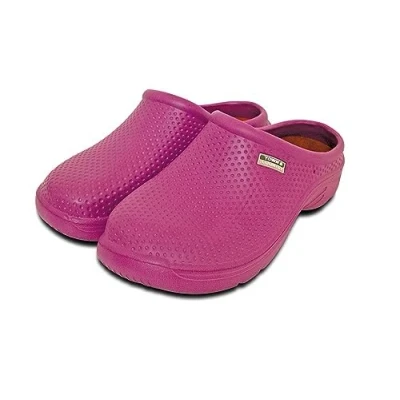Image of Town &amp; Country Clogs Mens/Womens Ladies Raspberry Gardening Super Soft Clogs/Cloggies Lightweight Cushioned Insole, 7 UK