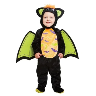 Image of amscan (CC Hood) (PKT) (PDBBAT) Child Iddy Biddy Bat Costume (3 6m)