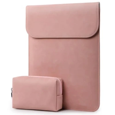 Image of HYZUO 13 Inch Laptop Sleeve Case Bag for 2024 2018 MacBook Air M3 M2 M1, 2016 Pro iPad Pro/Air M4 2024, Surface 11/10/9, XPS 13, with Carry Pouch, Pink
