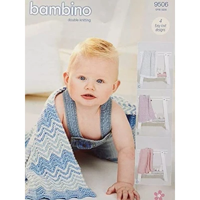 Image of CRAFTROOM Knitting 4 Designs Baby Blanket Pattern in DK Stylecraft 9506