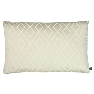 Image of Prestigious Textiles Pivot Geometric Jacquard Cushion Cover Cream One Size