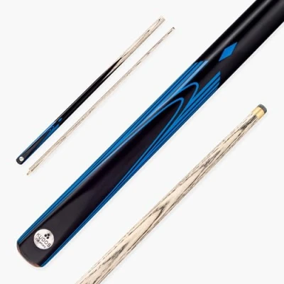 Image of Kudos BLUE DIAMOND 2pc Matching Ash Grain Snooker Pool Cue 57 Inch 9.5mm Tip SE22