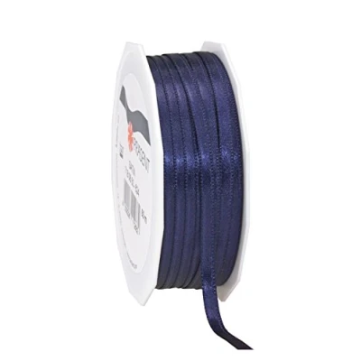 Image of C.E. Pattberg SATIN dark blue gift ribbon, 55 yards for Wrapping Gifts, 0.24 inches width, Ribbon Decorating &amp; Crafting, Decorative every occasion
