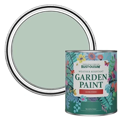 Image of Rust Oleum Green Mould Resistant Garden Paint In Gloss Finish Leaplish 750ml