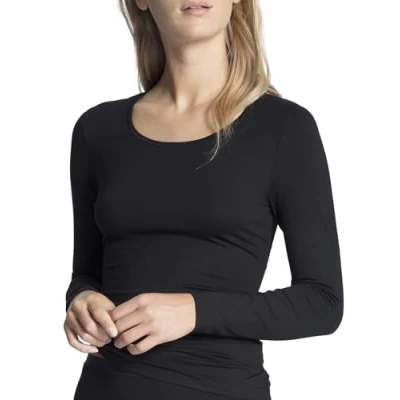 Image of Calida Women&#039;s Natural Comfort Vest, Black (Schwarz 992), 14 (Size: Small)
