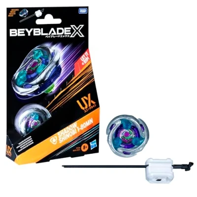 Image of Beyblade X Shadow Shinobi 1 80MN UX Starter Pack Top and Launcher