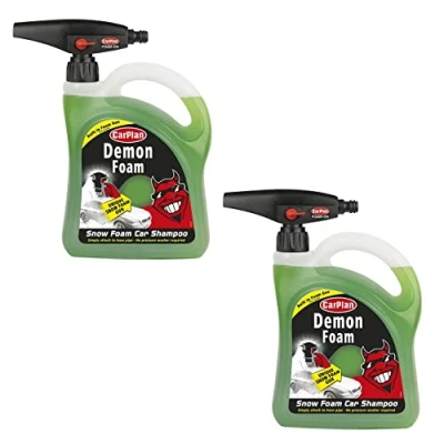 Image of CarPlan Demon Snow Foam Shampoo with Gun, 2 Litre (Pack of 2)