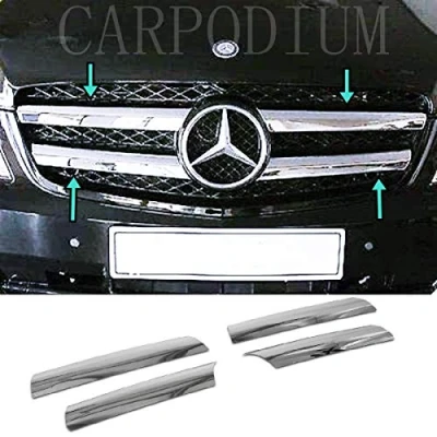 Image of Chrome Front Grill 4pcs S.STEEL For Mercedes VITO W639 FACELIFT from 2010 to 2014