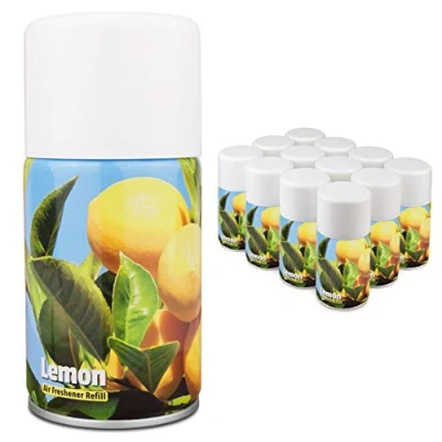 Image of DripDropDry Air Freshener Aerosol Refill Cans Automatic Dispenser Refills Lemon 12 x 270ML