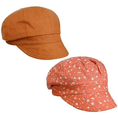 Image of Lipodo Millefleurs Reversible Cap Women Peaked caps Flat hat Baker boy with Peak, Peak Summer Spring M (55 56 cm) White