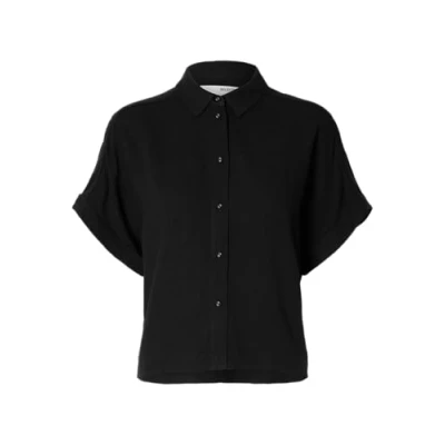 Image of Selected Femme Slfviva NOOS Buttondown blouse, Women&#039;s, Size: 6, Black