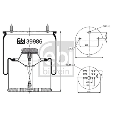 Image of MLF7107 Boot, air suspension FEBI BILSTEIN 39986