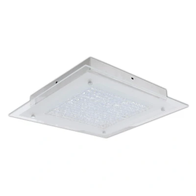 Image of Glasgow LED Decorative Flush Ceiling Light Chrome 3000K