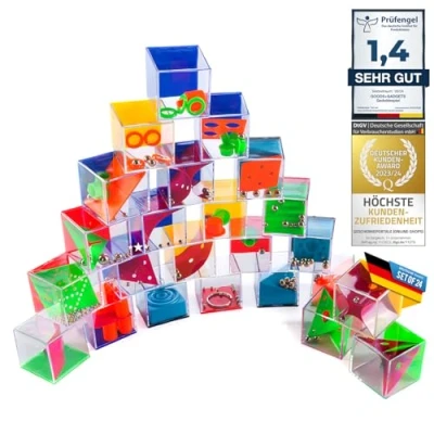 Image of Goods &amp; Gadgets Mini Puzzle Mega Set with 24 Ball Games, Skill Party Bag
