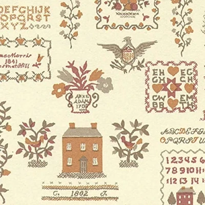 Image of Melody Jane Dolls Houses Sampler Terracotta Miniature Print Wallpaper 3 Sheets