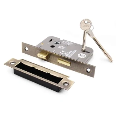 Image of EAI 3 Lever Mortice Sashlock 74x57mm Antique Brass Pack of 1