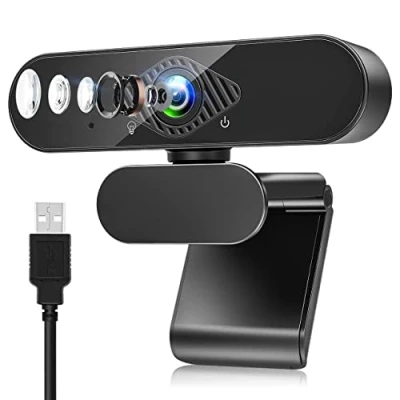 Image of Dancial USB Webcam, 1080P Streaming Webcam with Microphone for PC,MAC, Laptop, Plug and Play Web Camera Youtube,Skype Video Calling, Studying, Conference