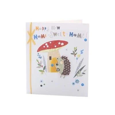 Image of UK Greetings New Home Card For Him/Her/Friend With Envelope Hedgehog Design