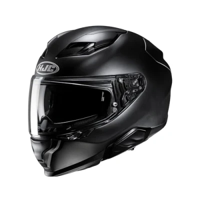 Image of HJC F71 Full Face Motorcycle Helmet Motorbike Scooter Fibreglass Crash Lid Matt Black (M)