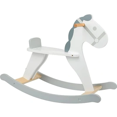 Image of Small Foot 11523 Skandi Rocking Horse, Made of Wood, Role Playing for Younger Children, in a Modern Style Toys, Multicolored, Klein