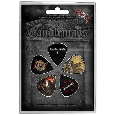 Image of Candlemass Guitar Pick Set # 1 Nightfall 5 Pieces Plek Plectrum