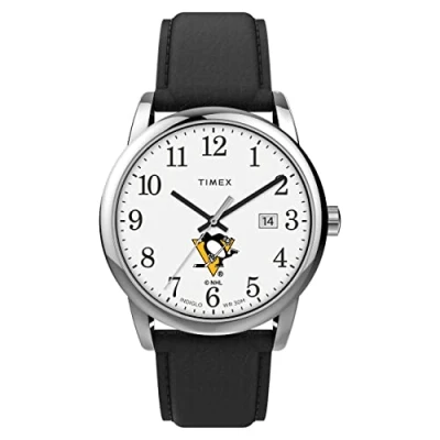Image of Timex Men&#039;s NHL Easy Reader 38mm Watch, Pittsburgh Penguins