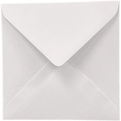 Image of DJP Square White Envelopes for Greetings Cards 155mm x 155mm, (6&quot; 6&quot;), 50 Pack