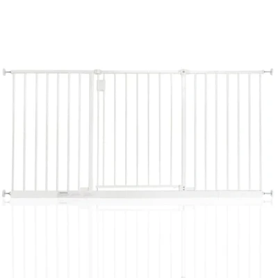 Image of Safetots Extra Wide Hallway Gate, 147cm 152cm, White, Pressure Fit Baby Safety Barrier for Hallways and Spaces, Easy Installation