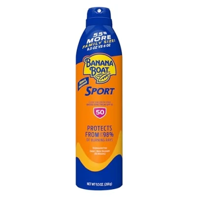 Image of Banana Boat Sunscreen Ultra Mist Sport Performance Broad Spectrum Sun Care Spray SPF 50, 9.5 Ounce by