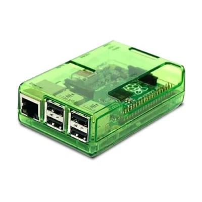 Image of SB Components Premium Green Case for Raspberry Pi 3 B+, 3, 2B Protective Cover