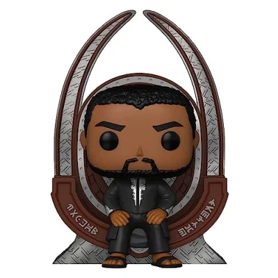 Image of Funko Pop! Deluxe Marvel: Black Panther Legacy S1 T&#039;Challa on Throne (Special Edition) #1113 Vinyl Figure