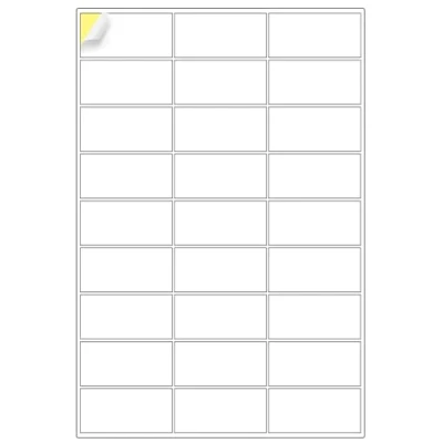 Image of Double Dragon, A4 Self Adhesive Address Labels Sticker Paper, 27 Per Sheet, 100 Sheets, 63.5 x 29.6mm (2700 Labels)