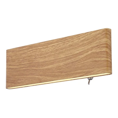 Image of Siegfried 23cm Integrated LED Wall Lamp Wood Look 3000K