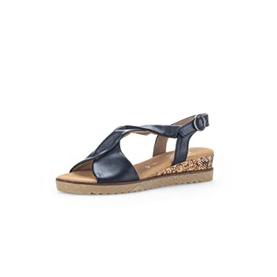 Image of Gabor Women Sandals, Ladies Wedge Sandals,Wedge Heel,Summer Shoe,Comfortable,Flat,Blue (Ocean),38.5 EU / 5.5 UK