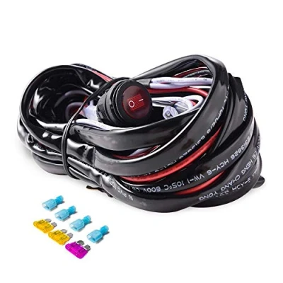 Image of MICTUNING Light Bar Wiring Kit,LED Harness for Car Motor Lamps Waterproof 40A Relay ON OFF Swit