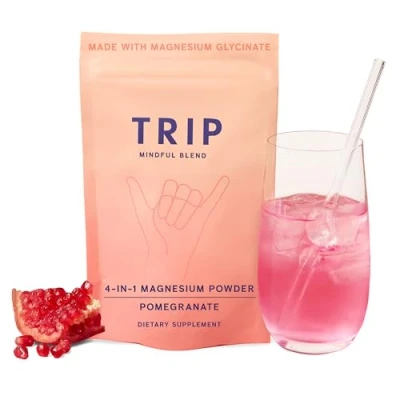 Image of TRIP 4 in 1 Magnesium Powder, Delicious Pomegranate Orange Blossom Flavour, 7500MG per Pack, Sugar Free