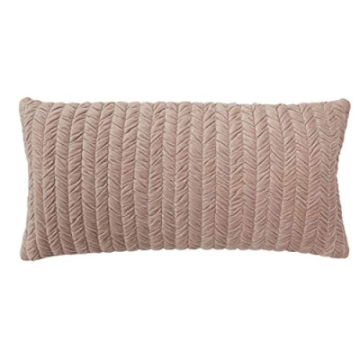 Image of Riva Home Allure Polyester Filled Cushion, Blush, 30 x 60cm (12&quot; 24&quot;)
