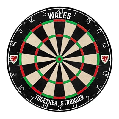 Image of Darts Corner Officially Licensed Wales FA Crest Dartboard Professional Level (DB146)