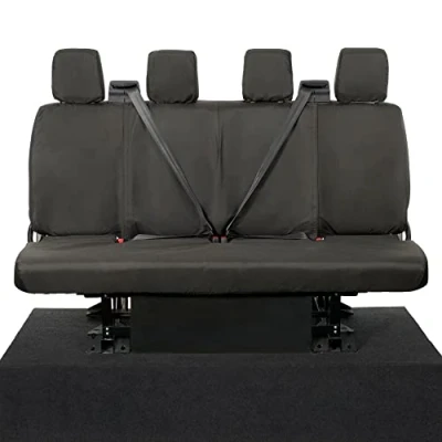 Image of My Van Seat Covers MVSC180B Tailored Waterproof Rear Black To Fit Ford Transit MK8 (Including TIpper) 2014 Onwards