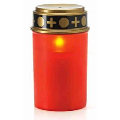Image of KELOPEST® LED Grave Light Red or White with Battery and up to 6 Months Duration Candle Realistic Flickering Effect