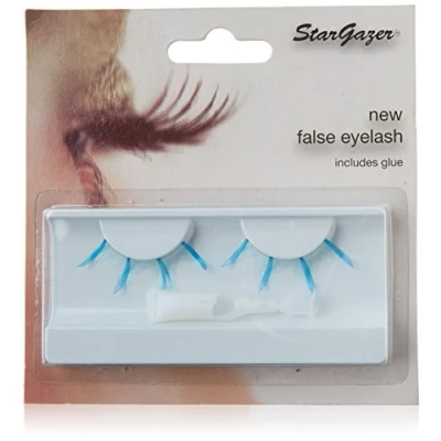 Image of Stargazer Feather Eye Lashes style 43, synthetic lash pair includes glue.