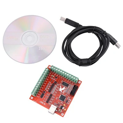 Image of CNC MACH3 USB 4 Axis Motion Control Card, Interface Breakout Board for Stepper Motor Driver