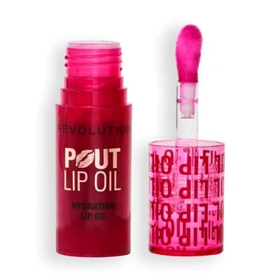 Image of Revolution Pout Lip Oil Cherry Red 4ml